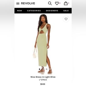 L*SPACE Nico Dress in Light Olive